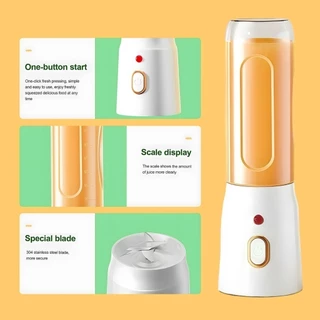 Liquidificador portátil fabricante de suco elétrico de 6 lâminas para sucos e comida para bebê em Oferta na Shopee