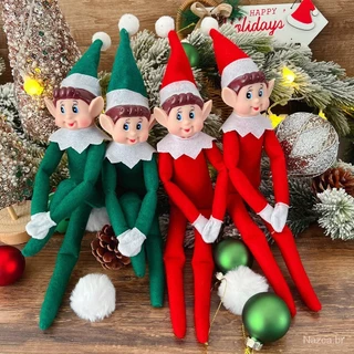 2024 Novo! Boneca de elfo de Natal de 34cm, pingentes de boneca de cabelo verde de Natal/decoração de casa, material de decoração de férias