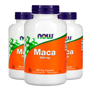 Kit 3x Maca Peruana 500mg Now Foods 250 veg caps/Made in Usa