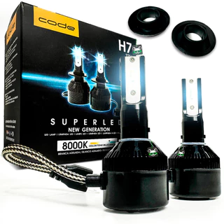 Par Super Led 3200l Tipo Xenon 8000K Encaixe H7 Lâmpada Automotiva