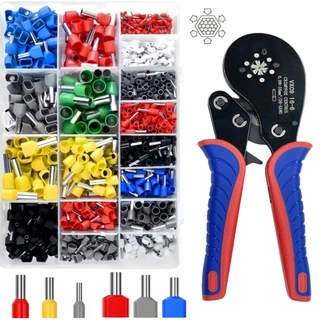 Kit Alicate Crimpar Prensa Box Com 1200 Terminais - Ilhós 0,08 A 16mm²