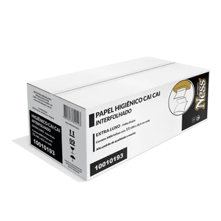 Papel Higiênico Interfolhado Folha Dupla com 6.000un Ness em Oferta na Shopee