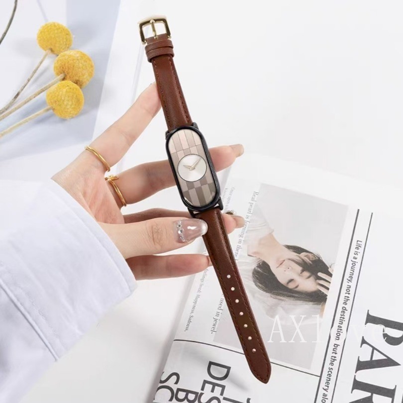 Pulseira De Banda Para Xiaomi Mi 9 8 7 6 5 4 3 NFC Couro Miband 6 Versão Global 6 7 8 Correa