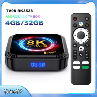 Tvbox 98 Android 13.0 4gb/32gb Hd 8k De Banda Dupla Wifi PRONTA ENTREGA