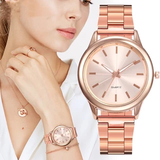 Relógio De Moda Feminino Faixa De Aço Casual De Quartzo