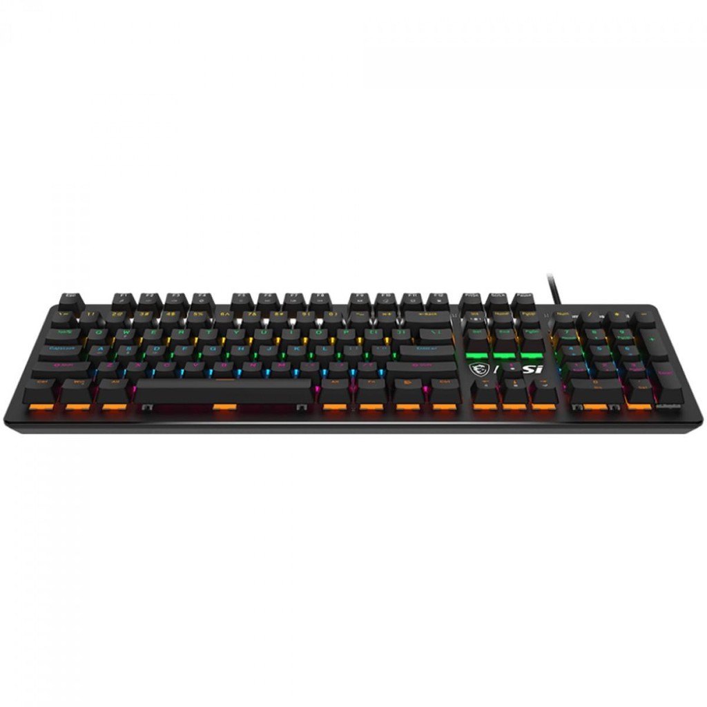 Teclado Mecânico Gamer MSI Forge GK300, RGB, ANSI, Switch Blue, Preto