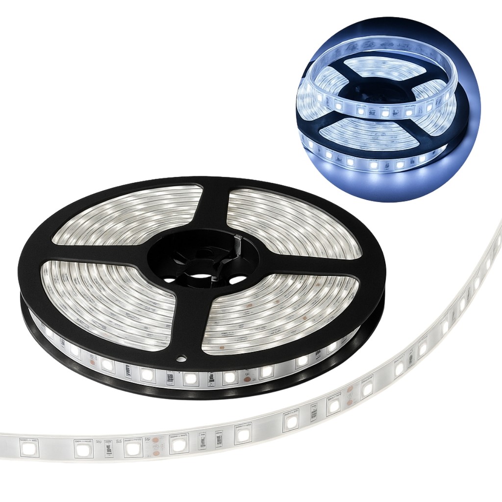 Fita LED Branco RGB com Controle Remoto Fonte Bivolt 5 metro | Shopee ...