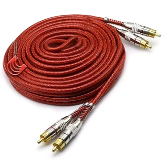 Cabo RCA 5 Metros Blindado Vermelho para Módulo Potência Amplificador Mesa de Som em Oferta na Shopee