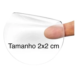 1.000 Lacres Adesivos Transparentes Tamanho 2x2 Cm Massai