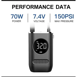 Mini compressor de ar portátil recarregável digital USB medidor de pressão dos pneus