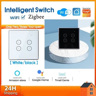 Wi-Fi Touch Smart Switch 110V - 220V 1/2/3/4 Controle de Voz Gangue Alexa Google Home Zigbee