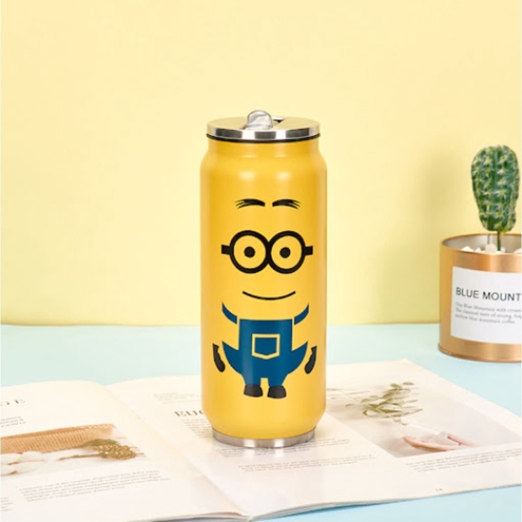 Garrafa Latinha De Inox Squeeze Para Bebidas Estampada 500ml