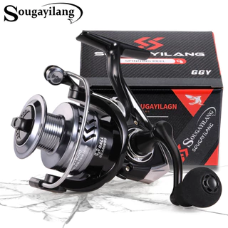 Carreto De Pesca Em Metal Sougayilang Série 1000-6000 Giratório 5.2 : 1 Relação Engrenagem Max Drag 8KG Para Água Doce