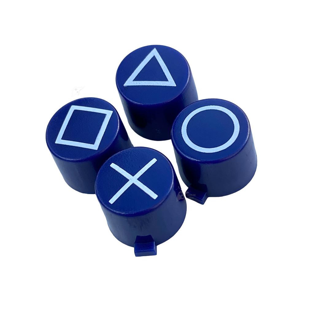Kit Botões Abxy Personalizado Controles Ps4 Cor Azul Escuro