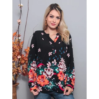Blusa Feminina Estampada com Manga Longa - Últimas Peças em Promoção!