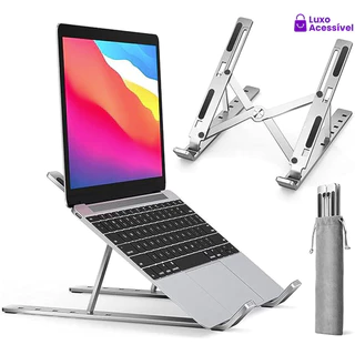 Suporte Para Notebook Tablet Dobrável Portátil Base Em Aluminio Altura Ajustável