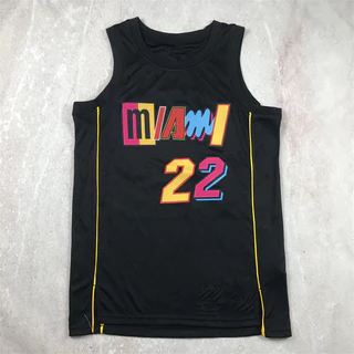 Versão No. prensada a quente 222 Equipe de Calor No. 222 BUTLER Black City Edition BUTLER camisa de basquetebol BUTLER