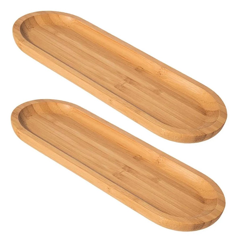 2un Bandeja de Banheiro Multiuso OU 29cm Osaka Bambu