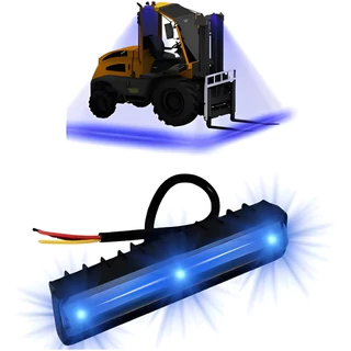 Farol Led Azul Blue Zone Com Pisca P/ Empilhadeira