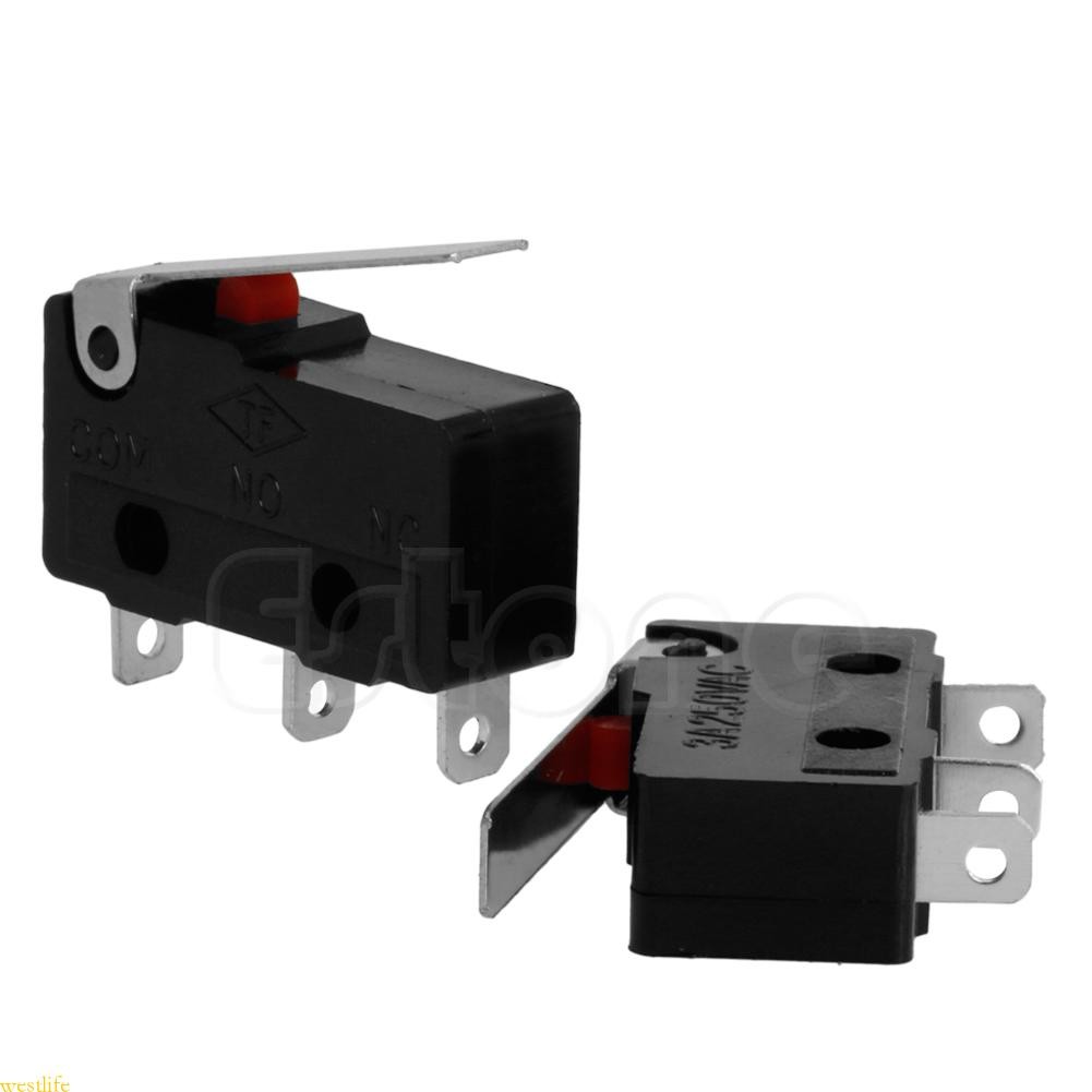 2 Pcs C + + NC Interruptor Limite SPDT 3 Pinos Alavanca Momentary Roller Lever