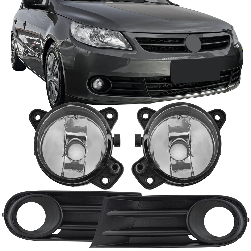 Par Farol Auxiliar Gol G5 + Grade Milha Voyage 2009 10 11 12 | Shopee ...