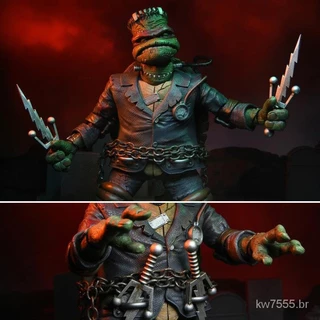 Granel genuíno Frankenstein Teenage Mutant Ninja Turtles Ninja garfo de 6 polegadas modelo de boneca portátil peças M4UU