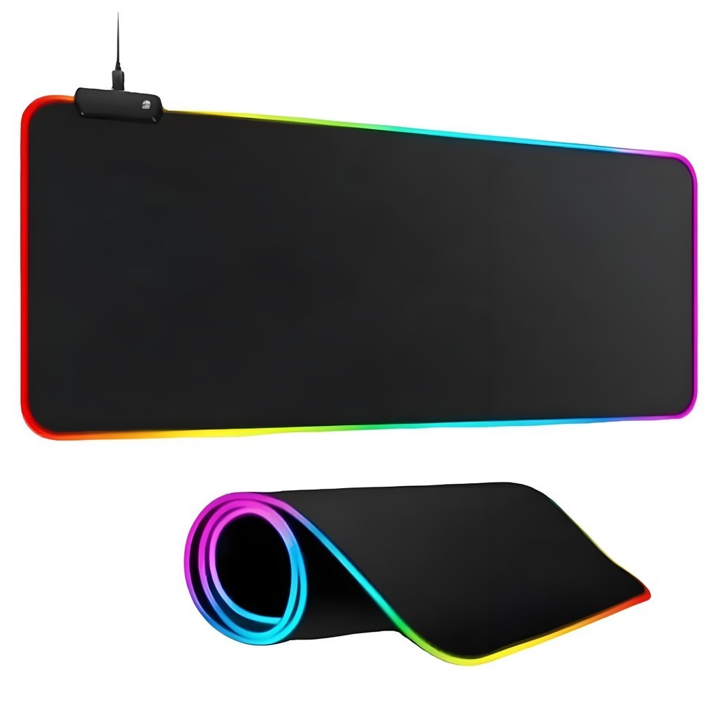 Mouse Pad Gamer Grande Speed Borda Led 7 Cores Rgb Impermeável 300mm X 800mm