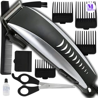 Máquina De Corte De Cabelo Profissional, Aparador De Barba, Acabamento 9 Peças, Elétrico, 110V