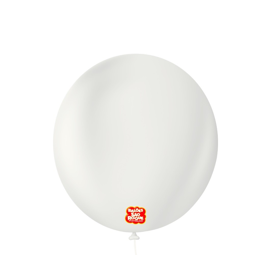 Balões São Roque Branco Polar Liso Red 16 Pol Pc 10un 159215
