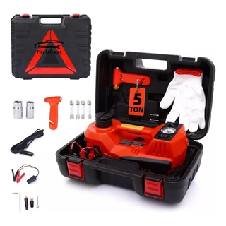 Macaco Hidráulico Elétrico Fixitfast 5t 12v E Bomba Inflável