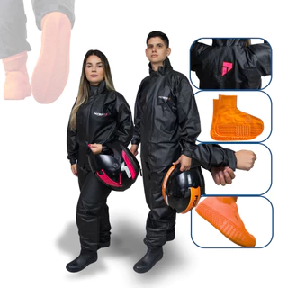 Kit Capa de chuva + Protetor De Calçado Pioneira Impermeável em Oferta na Shopee