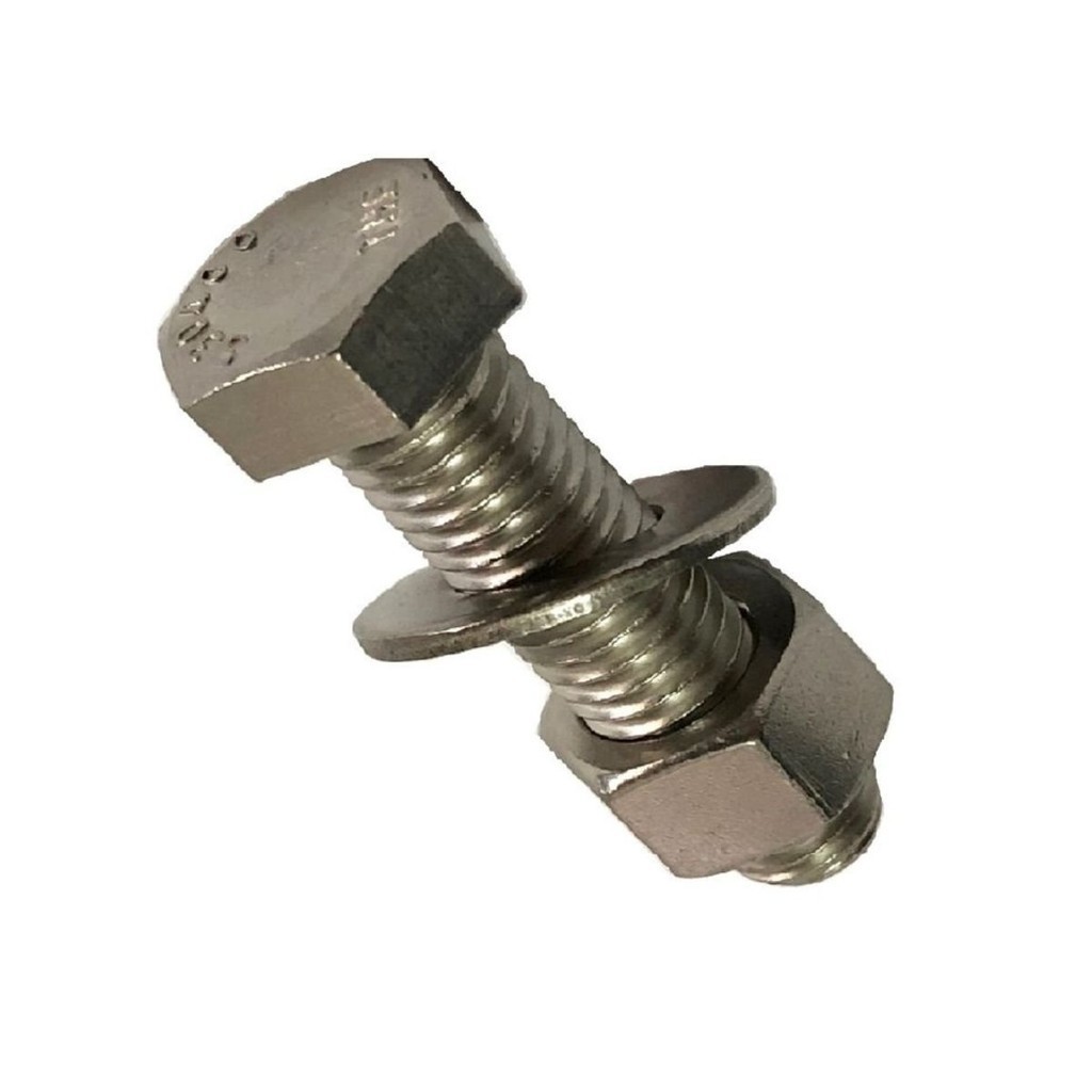 Pct 10 Parafuso Rosca Com Porca 1/4x1 2,5cm 20 Arruela | Shopee Brasil