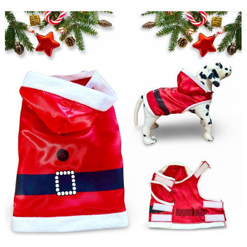 Fantasia Pet - Papai Noel - Cachorro - Gato - Roupa - Natal - Roupa de ...
