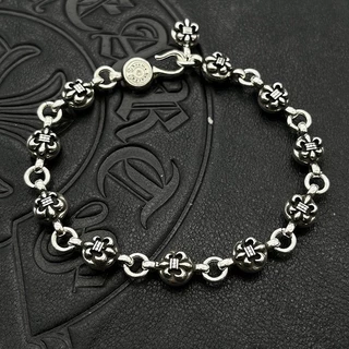 Chrome Hearts Bracelete/925 Bola Escoteiro de Prata Estilo Clássico