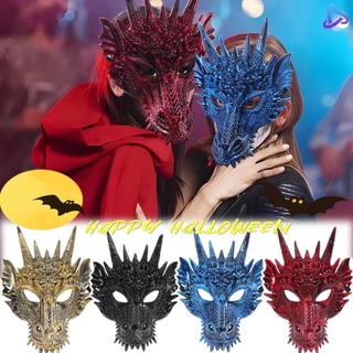 Máscara Dracônica Personalizada E Requintada-Multi Colorida Opcional De Festa De Halloween De Vestir Cabeça De Dragão Cosplay Festival Reutilizável