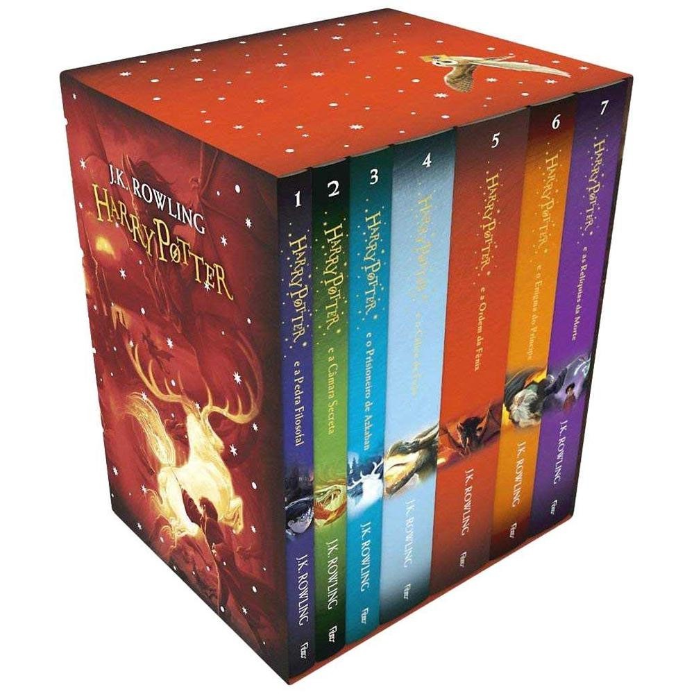 Livro Box Harry Potter vermelho (edição britânica)