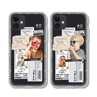 Par De Moda Divertida Compatível Com IPhone 14 15 Pro Max 11 12 13 XS XR 6S 7 8 Plus Cubierta Estojo TPU Retro Transparente Macio