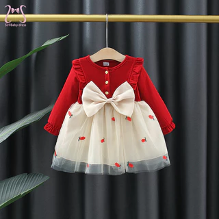 Vestido de Noite de Princesa para Menina Festa de Aniversário Primavera Outono 0-3 Anos
