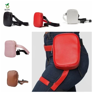 KCOV Motocicleta Mulheres Cintura Perna , Couro Pu Coxa Cinto Bolsa De , Cross Motorcycle Fanny Pack