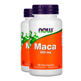 Kit 2x Maca Peruana 500mg Now Foods 100 Veg Cápsulas Importado/Made in Usa
