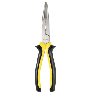 Alicate de Bico Meia-Cana 8 Polegadas em Aço Carbono - Cabo Amarelo e Preto