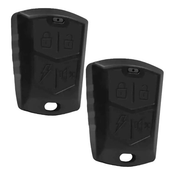 Kit Com 2 Capas Controle 4 Botões Alarmes Automotivo
