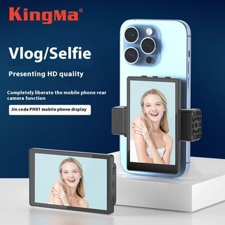 Kingma Smartphone Vlog Selfie Monitor Screen Magnético Usando Câmera Traseira Telefônica Para Transmissão Ao Vivo