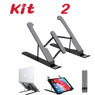 Kit 2 suporte portátil dobrável ajustável para laptop tablet   marisa em Oferta na Shopee
