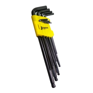 Kit Jogo Chave L Allen Hex Bola Extra Longa Torx 9 Unidades