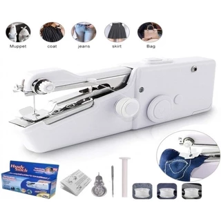 Mini Portátil Máquinas De Costura Ponto Acessível Costurar Costura Sem Fio Roupas Tecidos em Oferta na Shopee