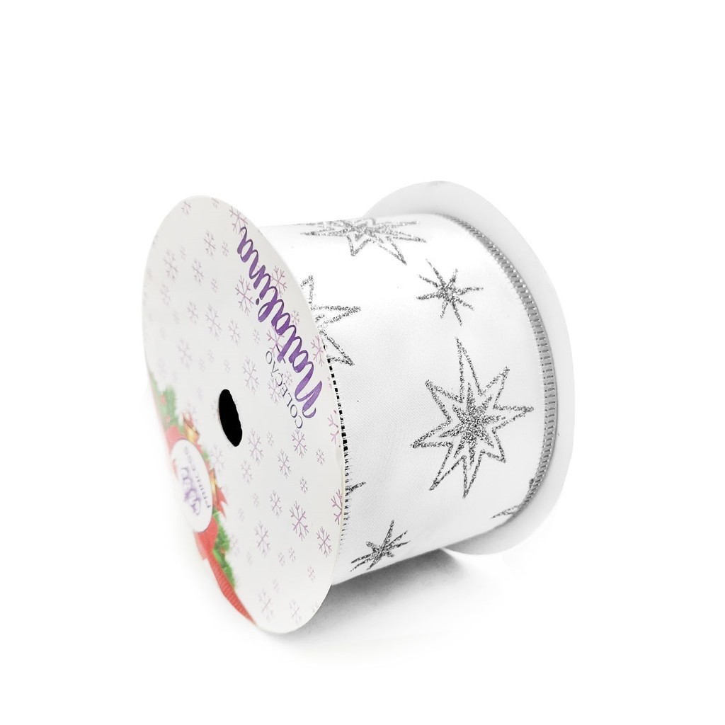Fita Natal Princess - Prata - 60mm x 9m - RO.152210