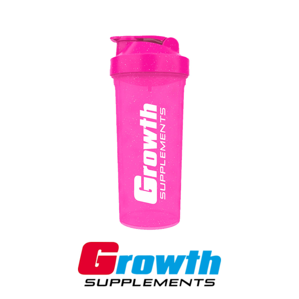 Growth Coqueteleira Academia Garrafa 600ml Shaker Com Peneira Rosa