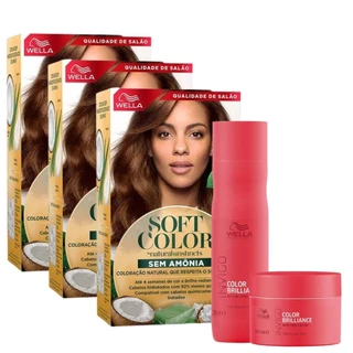 KIT TRIO Soft Color Coloração Chocolate 67 + Tratamento