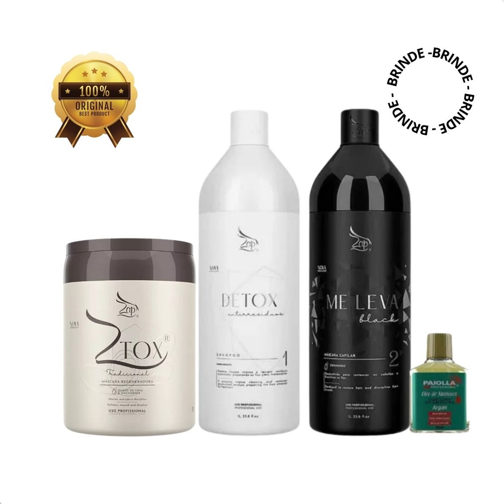 Kit Escova Progressiva Zap Me Leva + Btox Ztox 950g Original